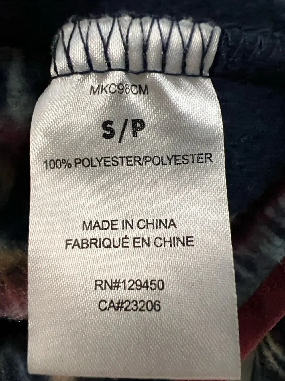 COMO MAN Navy Aztec Fleece Pullover with Multi Accent Pattern